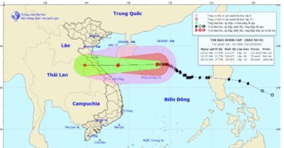Bão số 8 sẽ vào miền Trung, hiện sức gió mạnh nhất cấp 11