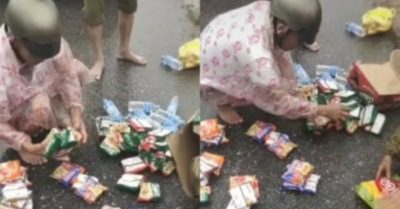 Nhận thùng mì cứu trợ, người đàn ông xé ngay chia cho 6 gia đình cùng hoàn cảnh