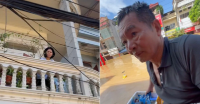 Người cha bơi suốt 4 tiếng giữa nước lũ để tiếp tế cho con gái bị cô lập