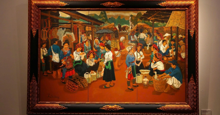 Hồn quê trong tranh Hoàng Sùng tái hiện cuộc sống Việt Nam